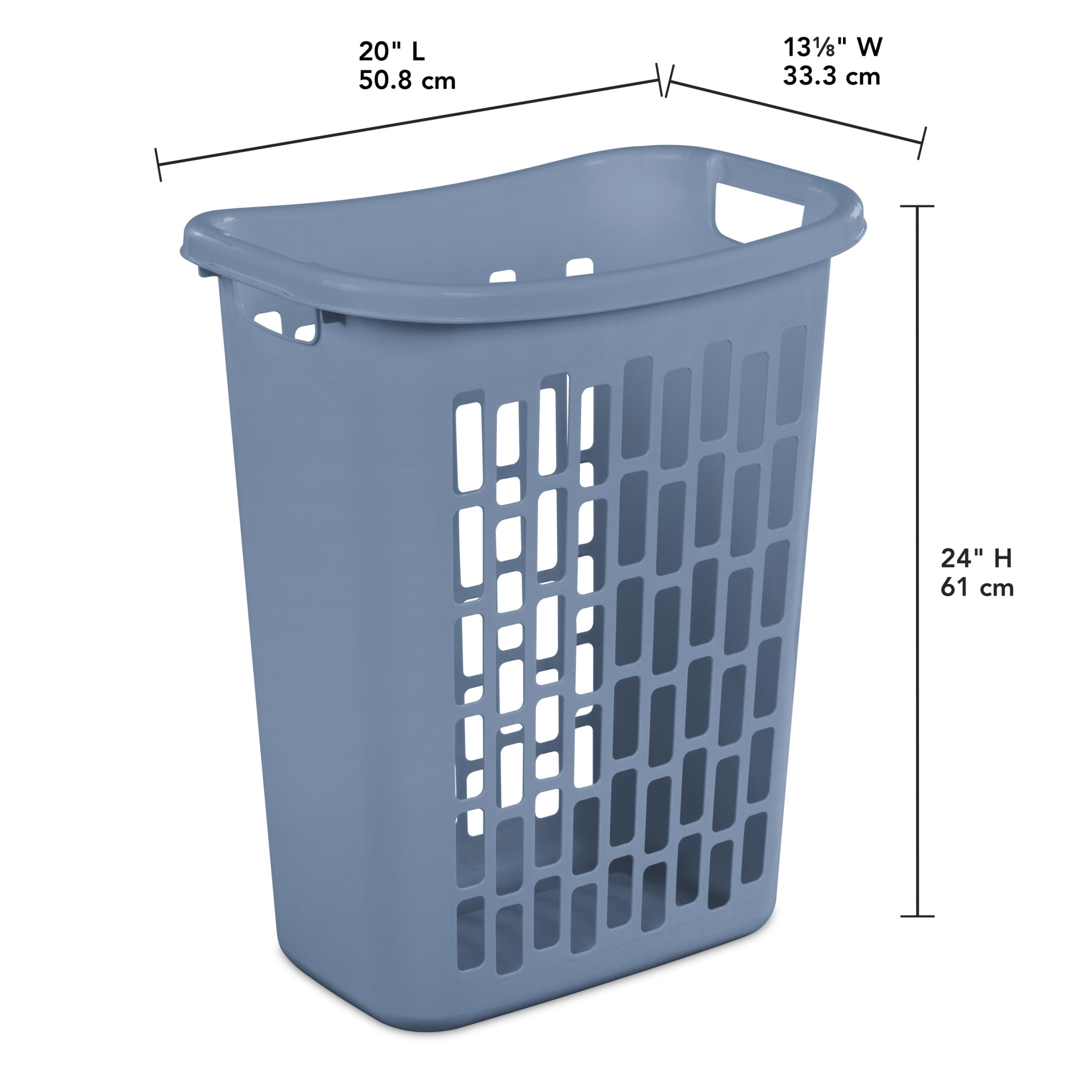 Sterilite Rectangular Open Hamper Blue Moonlight