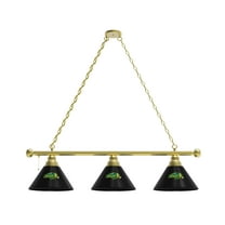 North Dakota State University 3 Shade Billiard Light with Brass Fixture