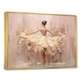 thumbnail image 2 of Designart "Minimalism Ballerina In Beige And Gold II" Ballet Floater Framed Canvas Art Print, 2 of 5