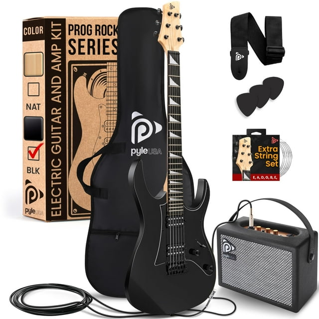 Guitarra eléctrica Pyle Prog Rock EG Series 39" con kit de amplificador Bla