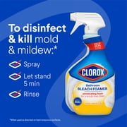 Clorox Bleach Foamer Bathroom and Shower Cleaner Spray, Crisp Lemon, 30 fl oz