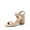 NUDE, variant on Women's High Chunky Heels Square Toe Block Ankle Strap Dress Comfort Sandals