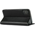 thumbnail image 3 of Genuine Leather Case Slim Folio Book Cover with Credit Card Slots,Kickstand Feature Stand Holder,Magnetic Closure [TPU Shockproof Interior Protective Case] for Apple iPhone Xs Max,Black, 3 of 7