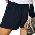 thumbnail image 4 of Xaqiouau Womens Casual Shorts Elastic Waist Drawstring Soft Summer Loose Cut Lounge Shorts with Pockets Solid Hem for Beach Daily Wear Vacation Yoga, 4 of 7