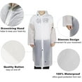 thumbnail image 3 of Imperméables Portables en EVA pour Adultes, Ponchos de Pluie Réutilisables avec Capuches et Manches Imperméables Légers, Noir, 3 of 5