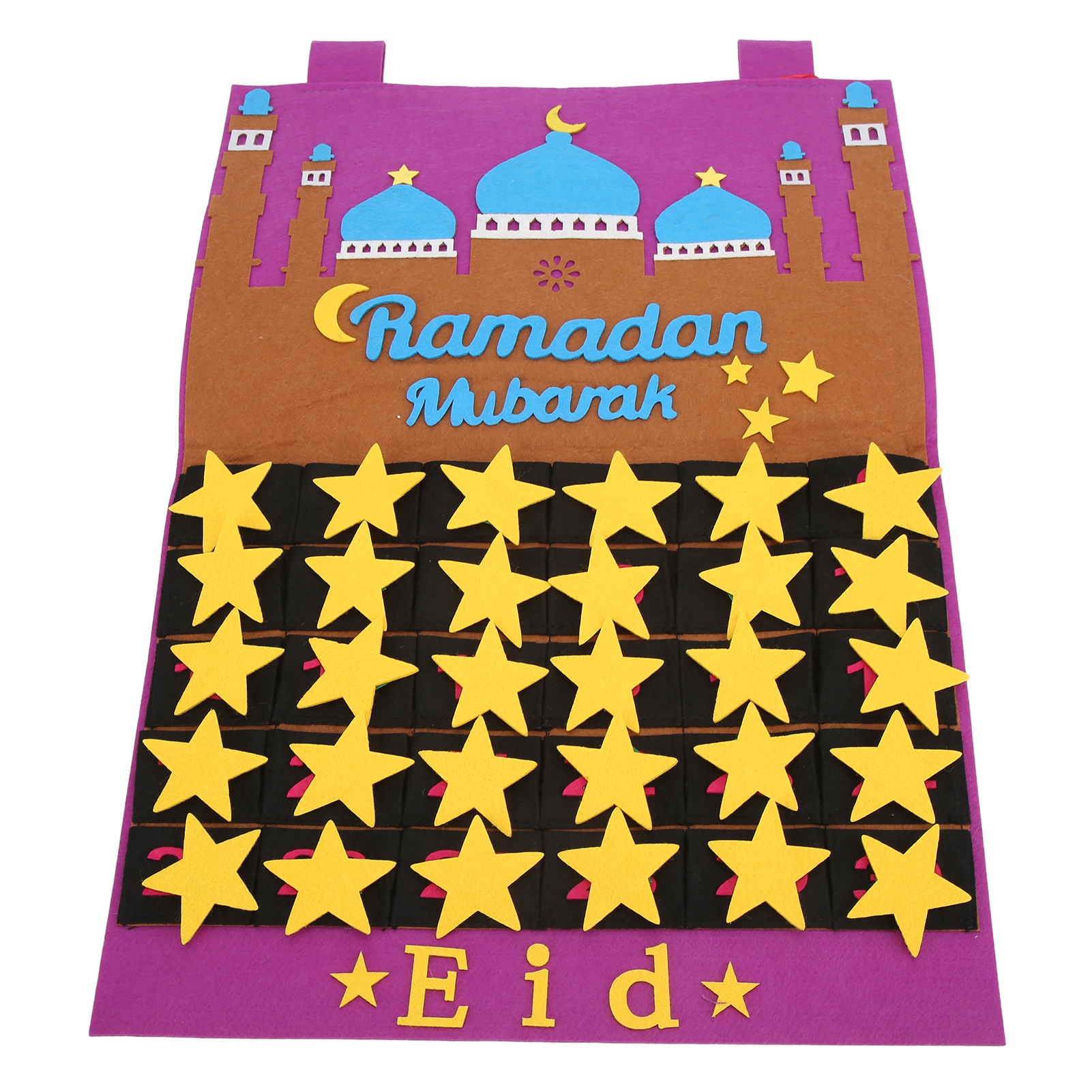 Calendario Ramadan In Legno Fai Da Te Aitsite – Conto Alla Rovescia 30 Giorni Con Luna E Stelle, Decorazione Festa Eid