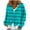 Light Blue, variant on Women's Lightweight Casual Jacket Striped V Neck Zip Up Long Sleeve Coats Trendy Sport Outwear