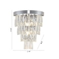 thumbnail image 6 of Design Living 3-Light Chrome Wall Sconce With Clear Crystal Accents, 6 of 6