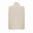 thumbnail image 4 of Women Fall Fashion Sleeveless Vest Winter Cropped Outerwear Warm Puffy Stand-Up Collar Down Cream White L, 4 of 9