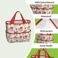 thumbnail image 4 of Bright Flowers Garden Tools Bag, Water-proof Oxford Garden Tote Home Organizer Gardening Tool Bag Kit Holder with 8 Pockets for Indoor and Outdoor Gardening(Tools Not Included), 4 of 6