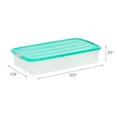 IRIS USA 50 Qt. (12 gal.) Under Bed Plastic Storage Box with Buckle Lid