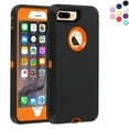 thumbnail image 1 of iPhone 8 Plus Heavy Duty Case {Shock Proof Case with 3 Layer Rubber, Shatter Resistant, [Tough Armour] Rugged Case Compatible for iPhone 8 Plus} Orange, 1 of 7