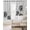 White Black, variant on White Dandelion Blackout Curtains 45 Inches Long, Kitchen Black Out Window Treatments, Spring Flowers Plants Vintage Gray Wood Thermal Insulated Lined Drapes for Small Window with Grommet 42"x45"