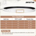 thumbnail image 6 of Skinny Reversible Belts for Women, Two-in-one Women Thin Belt for Dresses Jeans Pants with Gold Buckle, 6 of 6