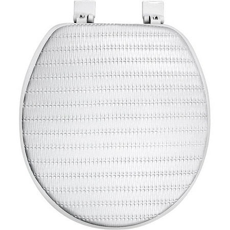 Wicker White Embossed Soft Toilet Seat