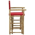 thumbnail image 3 of vidaXL Chaises de Réalisateur Pliantes 2 Pcs Bambou Rouge et Tissu, 3 of 5