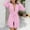 Pink, variant on FAHXNVB Women's Robe Plus Size Lightweight Long Sleeve Knit Bathrobe Trendy Polka Dot Print Soft Short Sleepwear Robes S-5XL