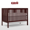 thumbnail image 4 of Baby Convertible Crib 5-In-1, New Zealand Pinewood Baby Bed, Crib With 3 Height Adjustment, Non-Toxic Finish, No Conversion Kit Included, Espresso, 4 of 13