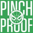 thumbnail image 2 of Junior's Marvel St. Patrick's Day Spider-Man Pinch Proof  Graphic Tee Kelly Green Large, 2 of 3