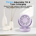 thumbnail image 4 of Mini Table Fan for Bedroom, Desk Air Cooling Fan, Powerful Airflow, 120° Vertical Manual +270° Auto Oscillating Fan, 3 Speeds, 16H Timer, Quiet Fan, Room, Home, Office, Outdoor, 4 of 4