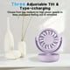 thumbnail image 4 of Mini Table Fan for Bedroom, Desk Air Cooling Fan, Powerful Airflow, 120° Vertical Manual +270° Auto Oscillating Fan, 3 Speeds, 16H Timer, Quiet Fan, Room, Home, Office, Outdoor, 4 of 4