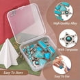 thumbnail image 4 of GKNET 16x Synthetic Turquoise Pendant Connector Charms DIY Delicate Jewelry Making Finding Kits, 4 of 8