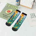 thumbnail image 7 of Pofeuu Bright Paper Cactus Scene Print 30cm Socks, Adult Running Hiking Socks for Youth and Adult, 7 of 7