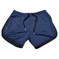 thumbnail image 3 of Blmnix Pleated Shorts for Men Beach Shorts Workout Shorts Shorts Low Skinny Blue Dry Fit Mens Pajama Shorts,XXL, 3 of 4