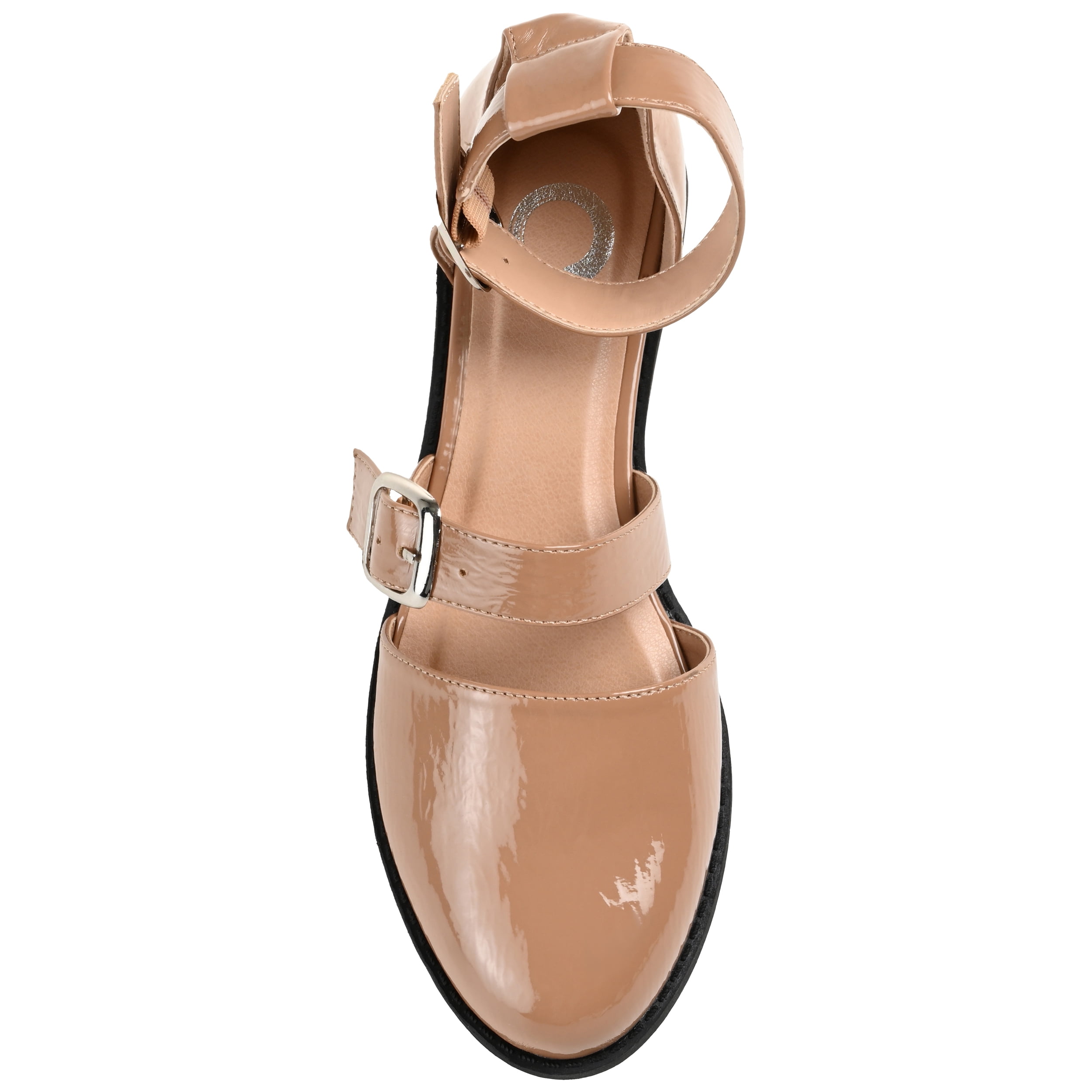 Journee Womens Constance Buckle Round Toe Mary Jane Flats, Widths Available