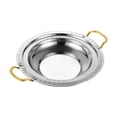 thumbnail image 1 of Wok de acero inoxidable con doble asa, fácil de limpiar, olla para saltear versátil. 30 cm Plata, 1 of 8