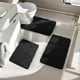thumbnail image 1 of 3 juego de alfombrillas de baño de espuma, alfombras de baño, tapetes para inodoro, suaves y cómodas, absorción de agua, antideslizantes gruesos, lavables a máquina, más fáciles de secar, negro, 1 of 7