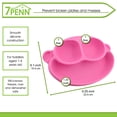 thumbnail image 4 of 7Penn Monkey Silicone Baby Plate with Suction Base Toddler Plate Feeding Tray, 4 of 7