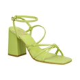 thumbnail image 1 of Zapatillas Mujer Abiertas Tacón Bloque Cintas Casuales Formales verde 26, 1 of 4