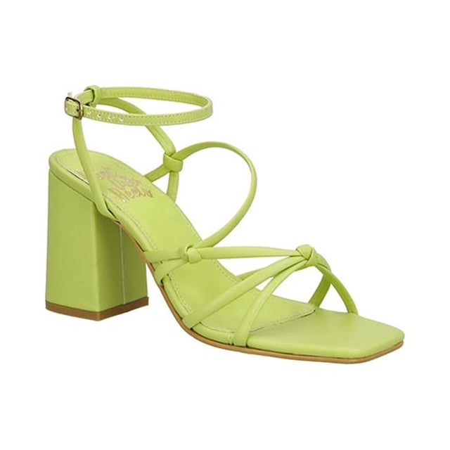 Zapatillas Mujer Abiertas Tacón Bloque Cintas Casuales Formales verde 26