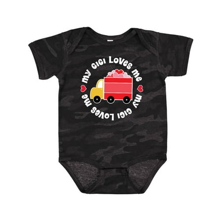 

Inktastic My Gigi Loves Me Valentine Truck Gift Baby Boy or Baby Girl Bodysuit