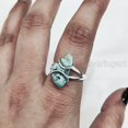 thumbnail image 5 of Natural Turquoise Ring, Rough Turquoise Ring, December Birthstone, Wire Band Ring, 925 Sterling Silver, Womens Ring, Christmas, Thanksgiving, Handmade, Statement Jewelry, Rough Gemstone Jewelry, 5 of 5