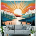 thumbnail image 4 of Fenyluxe  Boho Sun Tapestry Bohemian Mountain Tapestry for Bedroom Aesthetic Sunset Tapestries Forest Tree Tapestry Nature Tapestry Wall Hanging for Living Room Classroom 40x30inch, 4 of 6