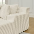 thumbnail image 5 of Modular Sectional Sofa Bed with 6 Throw Pillows, Convertible L Shaped Couch, Oversized Reading Chair for Living Room, Bedroom, Apartment, Beige, 5 of 9