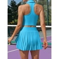 thumbnail image 7 of Anwell Womens High Waisted Tennis Dress Collared Golf Dress Two Piece Golf Dress Sets, 7 of 7