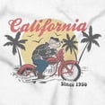thumbnail image 2 of Popeye California Biker Cartoon Zip Up Hoodie Men's Women's Brisco Brands S, 2 of 5