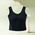 thumbnail image 4 of Posijego Plus Size Tank Tops for Women Self Bra Padded Scoop Neck Basic Undershirts Sleeveless Shirts, 4 of 8