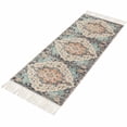 thumbnail image 4 of Orange Blue Kitchen Runner Rug 2'x4',Boho Geometric Middle Century Abstract Western Washable Rug with Tassels,Non Slip Woven Cotton Bathroom Rugs Hallway Carpet for Foyer Bedroom Entry Back Door, 4 of 9