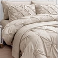 thumbnail image 1 of Juego de edredón LANE LINEN Queen, 7 piezas, cama Pintuck en una bolsa, 1 of 7