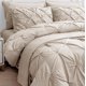 thumbnail image 1 of Juego de edredón LANE LINEN Queen, 7 piezas, cama Pintuck en una bolsa, 1 of 7