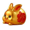 thumbnail image 2 of Lucky Rabbit Money Bank Animal Figurines Money Saving Pot Jar Ornament Craft Aureate, 2 of 8