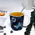 thumbnail image 5 of Yiaed Blue Butterfly Print Ceramics Coffee,Large Handle Design,Extra Large Tea and Coffee Cup for Office and Home Mugs, 5 of 6
