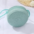 thumbnail image 2 of Coin Purse Women Girl Rattan Woven Shell Shape Handbag Straw Handbag Shoulder Bags Summer Beach Bag Straw Bag KHAKI, 2 of 7