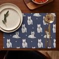 thumbnail image 4 of West Highland White Terrier Summer Placemats Table Placemats Set Of 6-Linen Kitchen Washable Placemats Table Mats 11.8"x17.7"Non-Slip Heat Resistant, 4 of 5