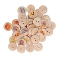 thumbnail image 4 of 50pcs Sea Animal Buttons 25mm Flat Bottom Rounded Edges Handcraft Synthetic Wood Sewing Buttons for DIY Crafts Knitting, 4 of 8