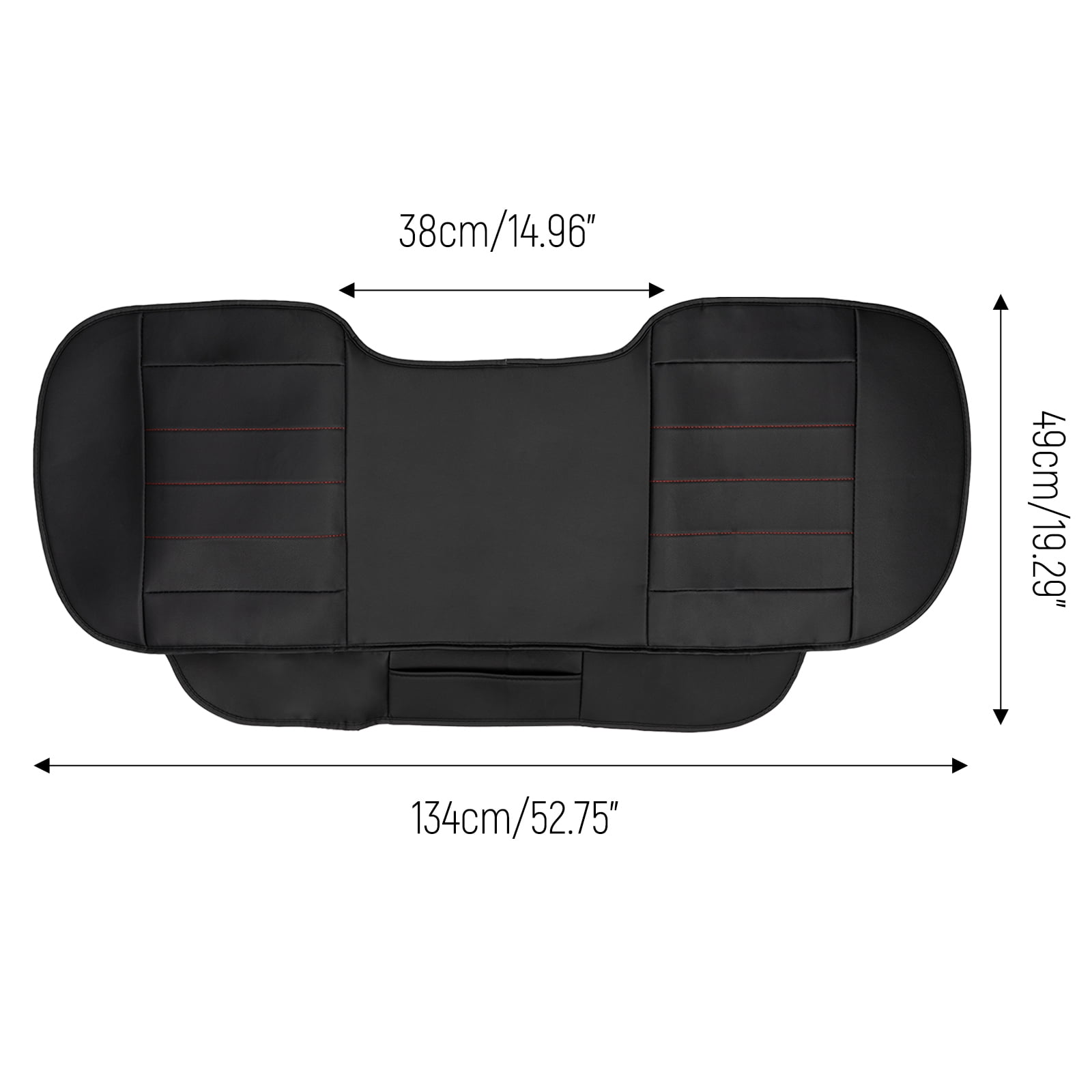 XUKEY Car Rear Row Seat Cushion Cover PU Leather Back Seat Protector Pad Waterproof Universal